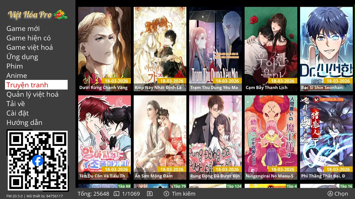 Đọc truyện tranh trên Nintendo Switch