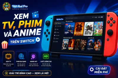 Xem phim, anime và TV trên nintendo switch
